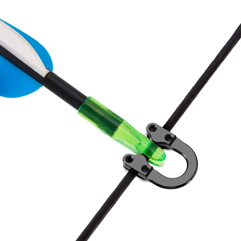 Two Sets Archery D Loop Kit for Compound Bows with Metal U Nock D Ring Buckle securing arrow on bowstring