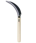 Go-To 6.7 Inch Japanese Serrated Garden Sickle With Razor Sharp Carbon Steel Blade For Harvesting And Weeding Made In Japan