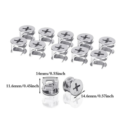 Heavy Duty Three In One Connector Eccentric Wheel Hardware For Cabinets And Drawers Diameter Cam Fittings
