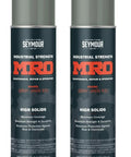 High Solids Gray Spray Paint For MRO Projects Industrial Grade Protective Coating 16 oz can, 2 pack, front view