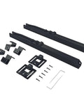 Barn Door Soft Close Kit For Single Doors 88 To 132 Lb Capacity Hidden Spring Buffer Damper Hole Free Upgrade No Drill Needed Quiet Close System Heavy Duty 2 Pack Hardware components on white background