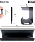 Under Desk Cable Management Tray Set No Drill Wire Organizer For Standing Desk Large Sturdy Black Steel Rack dimensions