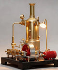 Darn Fine Brass DIY Steam Engine Kit Includes Legit Working Stationary Mill Motor with flywheel and lamp stand.
