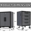 Product dimensions for 12 Piece Garage Storage Cabinet Set With Lockers Shelves Wood Workbench And Wall Cabinets For A Spotless Workshop