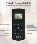 Remote control for V5s Max Robot Vacuum With Beast Mode 4000Pa Suction Gyroscope Navigation 2.4G WiFi App Alexa Cleaner