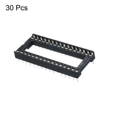 Flat Pin DIP IC Socket Adapter 32-Pin, 2.54mm Pitch, 15mm Row Spacing, dual-row for PCB boards, 30 pack shown