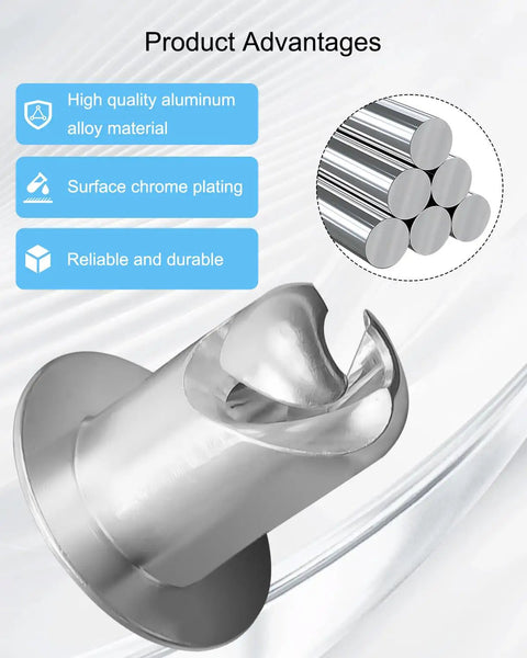 Rock Solid Quarter Turn Fastener Knobs 7/16 Aluminum Oval Button Latches With Chrome Finish For Heavy Duty Panels And Vibration Proof Gear Easy Grip Secure Design close-up of chrome quarter turn knob showcasing quality aluminum housing.
