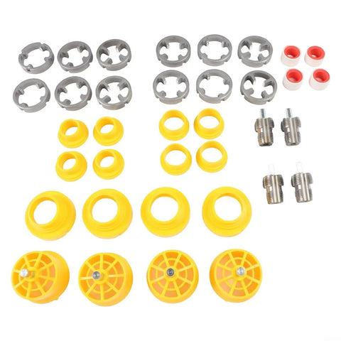 Workhorse Alloy Steel Pipe Threader For Internal Or External Cuts fits PVC PPR MPP Pipes parts including yellow and gray components.