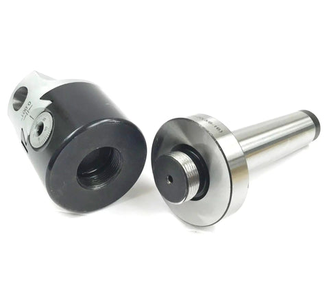 Three Piece Boring Tool Set With 2 Inch Head MT3 Shank And One Half Inch Boring Bar For Precise Hole Drilling