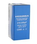 Heavy Duty Round Motor Start Capacitor CD60 216-259uF 330V AC 50/60Hz packaging in blue box