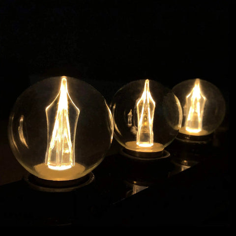 Scoreboard Style G50 LED Decorative Bulb For Christmas Lights Warm White 2400K Outdoor IP65 Waterproof Shatterproof E26 25 Pack