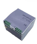 240W DIN Rail Power Supply 24V 10A Or 12V 20A Industrial SMPS Transformer With Precise Voltage Regulation For Beefy Rock Solid Control Panels Space Saving Compact Unit Rugged DIN Rail Mount Low Ripple Output, silver metal unit with terminal blocks