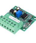 0 To 500 Hz To 0 To 10 V Frequency To Analog Converter Module For PLCs And Motion Controllers, green circuit board front view