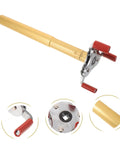 Slick Aluminum Alloy Ceiling Smoke Detector Puller With Heavy Duty Claw Head for hassle free transducer swaps, gold aluminum tool.