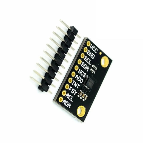 ICM20948 9 Axis Motion Tracking Sensor Module With Gyroscope Accelerometer And Magnetometer For I2C Use Perfect Pick For Developers Robotics Buffs And Gaming Gear, black PCB with header pins