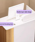 No Drama Adjustable Standing Desk With Slick Reception Counter For Offices Straight Up Built Tough showcased with double-layer design and reserved threading holes.