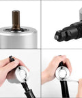 Beefy Multipurpose Double Head Sheet Metal Nibbler And Hole Saw Drill Cutter Attachment for Electric Power Drills details and installation.