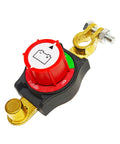 Beefy Negative Battery Disconnect Switch 12V 48V Heavy Duty 300A High Current On Off Kill Switch with red knob and brass clamps