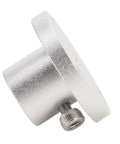 Side view of 4mm Flange Coupling Connector For Mecanum Wheel 60mm Shaft Axis, Aluminum Alloy Universal Hub With Stainless Steel Hex Set Screw