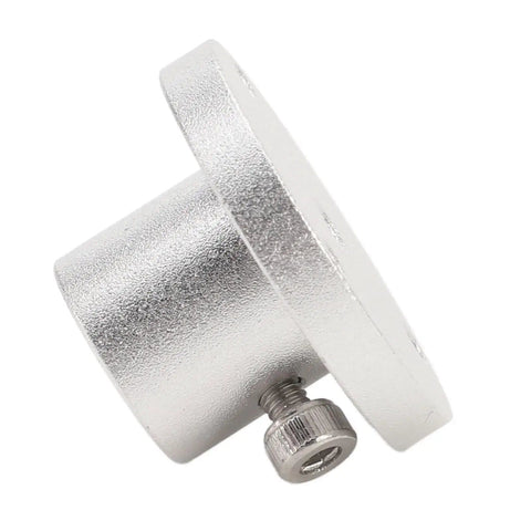 Side view of 4mm Flange Coupling Connector For Mecanum Wheel 60mm Shaft Axis, Aluminum Alloy Universal Hub With Stainless Steel Hex Set Screw