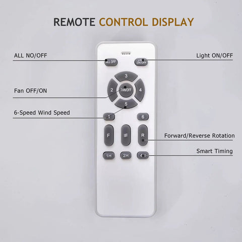 Remote control for Wooden Farmhouse Ceiling Fan With Lights, Cage Style Indoor Vintage Ceiling Fan For Bedroom, Living Room, And Kitchen, Industrial Modern Pendant Light Or Recessed Mount, 6 Speed Low Profile Fan.
