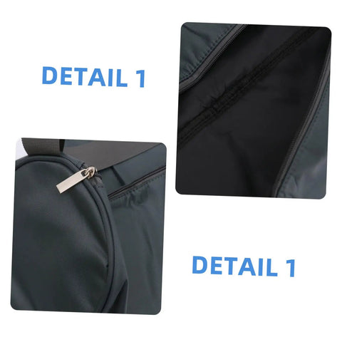 Close-up of zipper and lining on Large Capacity Yoga Mat Carrier Bag With Adjustable Shoulder Strap And Full Zip Closure Ventilated Waterproof Lining Pocket For Keys Phone And Music Player Perfect Gym Travel And Yoga Sessions