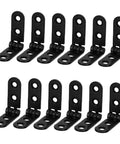 Heavy Duty Folding Table Hinges Set 12 Pieces Black Round Edge Desk Hinge Hardware 76x15x2mm shown in a grid layout