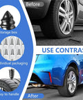 Roadside Ready Tire Repair Kit With Screw In Tubeless Plugs In 2 Sizes, Includes Screwdriver, Before and After Use on Car Tire