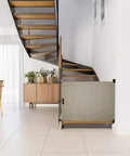 Banister To Wall Stair Gate for Kids and Pets, adjustable 36 to 43 inches, 32 inches high, fabric baby gate installed on stairs