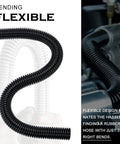 Black universal 48-inch flexible radiator coolant hose with 4 clamps