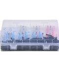 Top Notch 400 Piece Heat Shrink Butt Terminals Kit With Black Tubing Waterproof Solder Seal Sleeves For Car And Boat Repair Jobs Making Wiring Easy Peasy in clear storage case