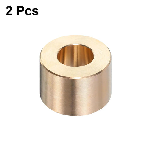 Two Pack Brass Sleeve Bearings One Half Inch Bore One Inch OD Eleven Sixteenth Inch Length Self Lubricating Bushings For Smooth Linear Motion And Low Friction Great For CNC Projects Automotive Machinery Or DIY Jigs And Bushings