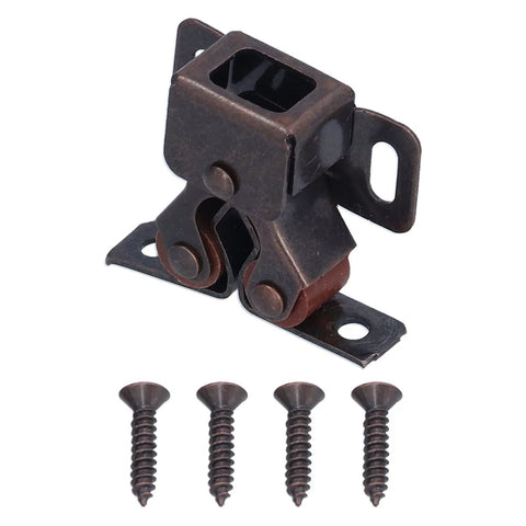 Stainless Steel Double Roller Cabinet Latches 30 Pack With Magnetic Damping For Soft Close Doors hardware with screws