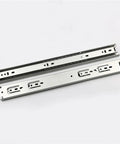 Three Section Steel Ball Bearing Drawer Slide, Silent And Smooth Operation, Thickened Cabinet Guide, 14 Inch Long, Black, 2 Pack, 45 Wide
