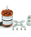 Heavy Duty 3548 Brushless Motor For Fpv Racers And Quadcopters With 790Kv 900Kv Or 1100Kv Specs, orange and silver with mount.