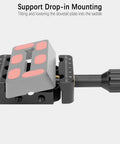 Telescope Dovetail Saddle Clamp Tripod Adapter Mount For Vixen Style Dovetail Plate with drop-in loading mechanism visible