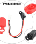 Electric Scooter Charging Port Socket With Waterproof Dust Cover for Pro Accessories Replacement Silicone Connector Red Black Durable