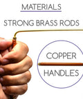 Top Rated Copper And Brass Dowsing Rods With Free Gliding Handles That Hit Different for Spirit Questing and Water Divining.