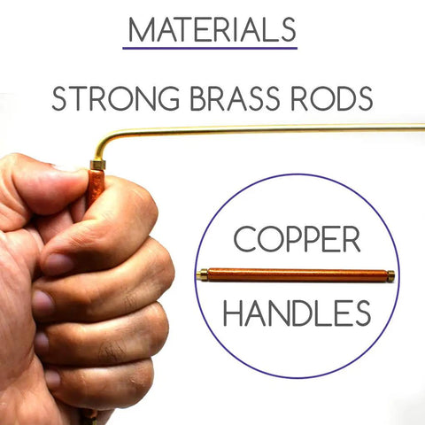 Top Rated Copper And Brass Dowsing Rods With Free Gliding Handles That Hit Different for Spirit Questing and Water Divining.
