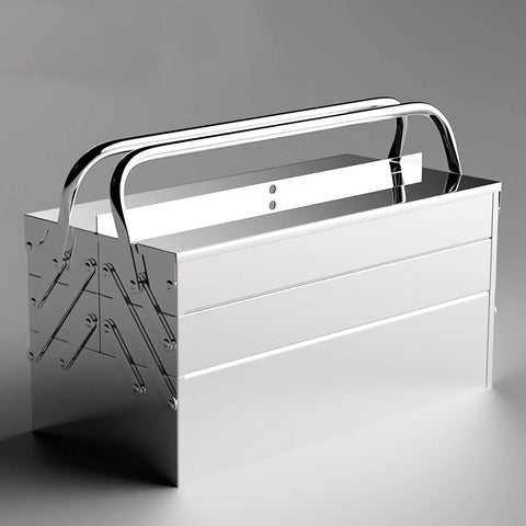 Sturdy Stainless Steel Toolbox With Multi Layer Lockable Cabinet And Handy Carry Handle For Home And Garage Tools Durable Rust Resistant Organizer For Easy Tool Storage And Quick Access