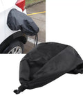 Heavy Duty EV Charger Port Cover With Strong Magnetic Seal Keeps Your Electric Rig Sealed Tight Against Rain And Snow So You Can Plug In Without A Single Hiccup On Daily Drives, black oxford fabric cover on EV charging inlet.