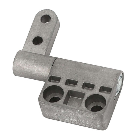 Constant Torque Embedded Hinge XK502-10A-Z In Silver Tone By Aexit, compact metal hinge, 45x41x10 mm dimensions, front view
