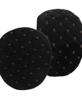 Winter Warm Plush Motorcycle Seat Cover For Electric Scooters And Motorcycles Black Insulated Saddle Cushion Padding front view.