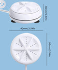 Portable Mini Washing Machine With Ultrasonic Turbine Technology For Travel On The Go Home Campus And Small Spaces Clean Socks