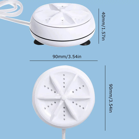 Portable Mini Washing Machine With Ultrasonic Turbine Technology For Travel On The Go Home Campus And Small Spaces Clean Socks