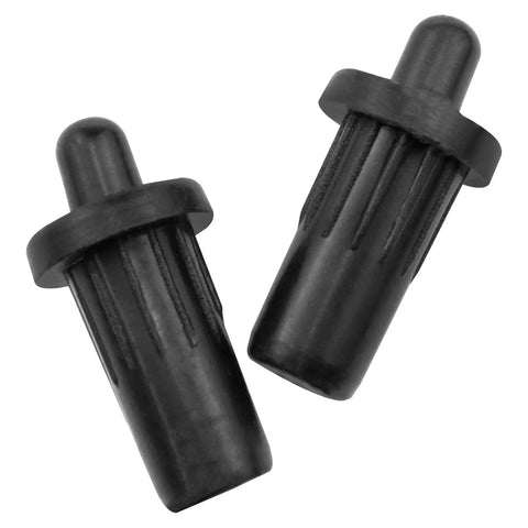Heavy Duty Black Plastic Shutter Pins from the Rock Solid Cabinet Door Repair Kit for DIY cabinet repairs.