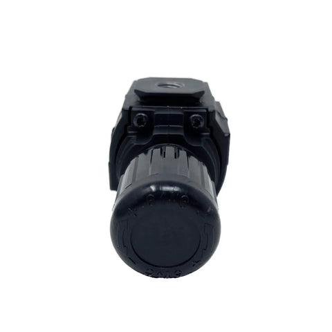 Combo Filter Regulator With 1/4 In Npt Ports And Auto Drain For Clean Air Solid Metal Bowl Boasts Rock Solid Build Five Micron Filter Cuts Water And Dust Quick Knob Sets Dead On Pressure From 5 To 150 Psi With Crisp Gauge