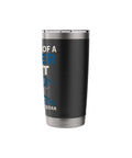 Side view of Dad Of A Glider Pilot Insulated Stainless Steel Tumbler For Aviation Fans Cool Gift For Glider Dads And Gliding Club Crew