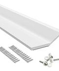 Garage Door Seal Kit Top and Sides Weather Stripping 34.4 ft with screws, white side trim visible