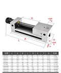 Top Shelf Industrial Right Angle Vise For CNC Milling Machines And Bench Grinders Hella Sturdy Hardened Steel Precision Flat Jaw Clamp Solid Workholding Block QGG150 dimensions and design features.